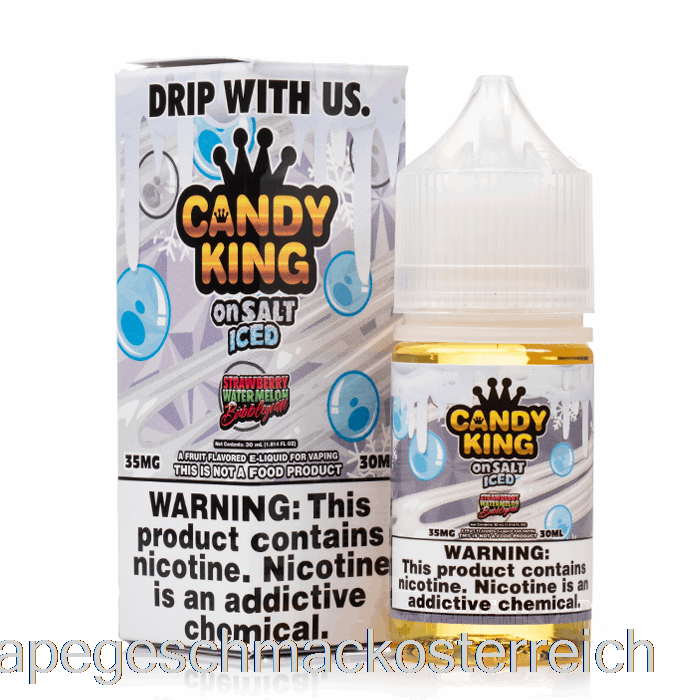 Eisgekühlter Erdbeer-Wassermelonen-Kaugummi – Candy King Auf Salz – 30 Ml, 50 Mg Vape-Geschmack